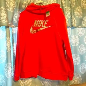 Nike High-Neck Hoodie w/ Rose Gold Foil